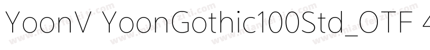 YoonV YoonGothic100Std_OTF 40字体转换